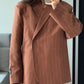 OVERSIZED LINEN TEDDY JACKET