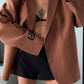 OVERSIZED LINEN TEDDY JACKET