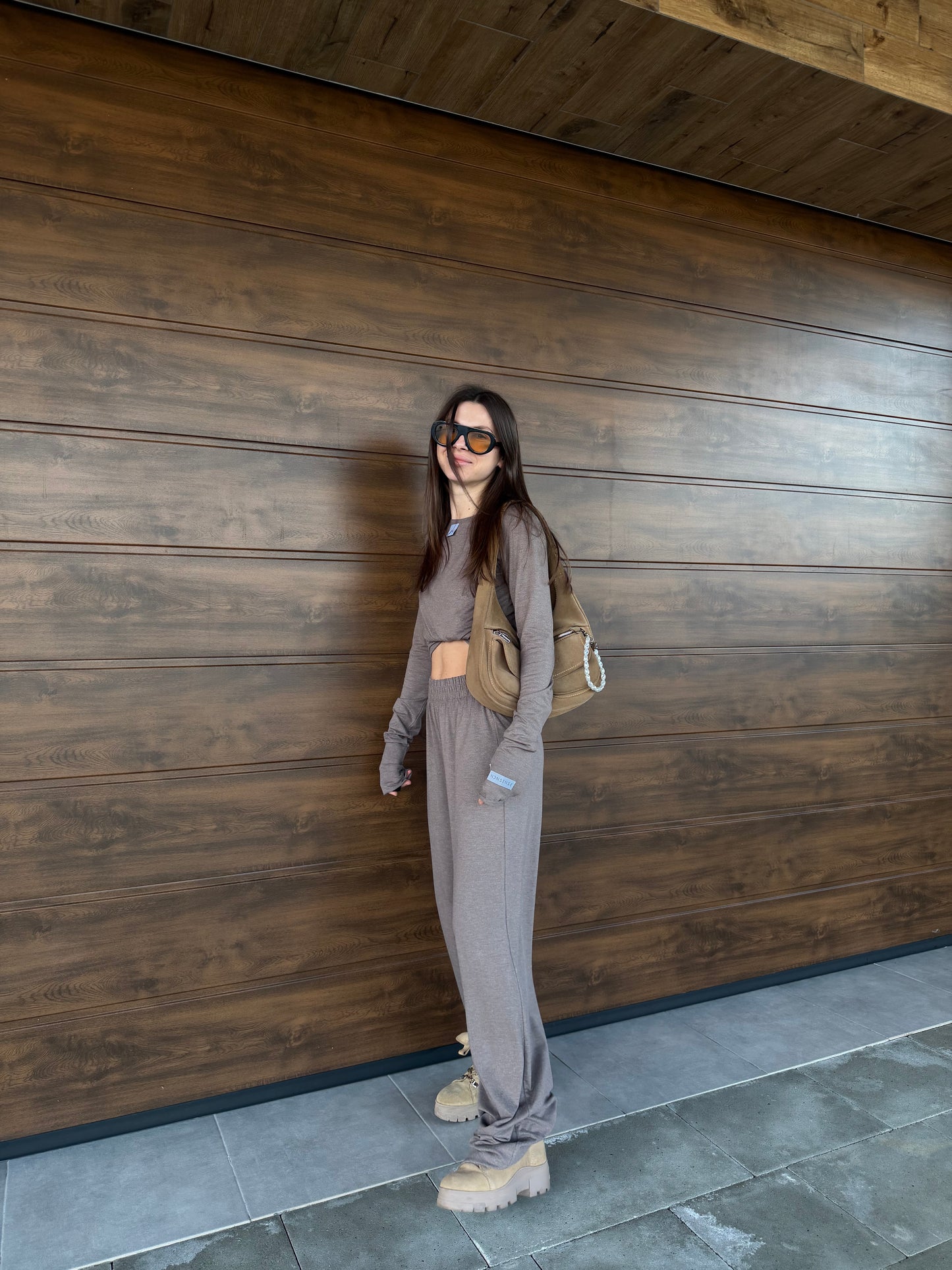 VISCOSE SUIT BEIGE MELANGE