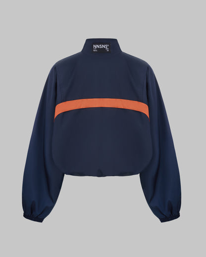 CROPPED WINDBREAKER IN NYLON FAILLE