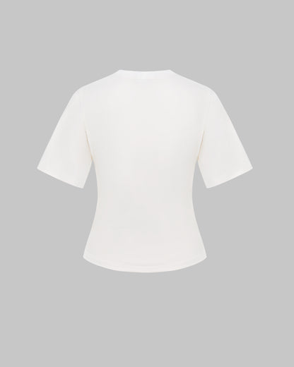 ASYMMETRIC MILK T-SHIRT