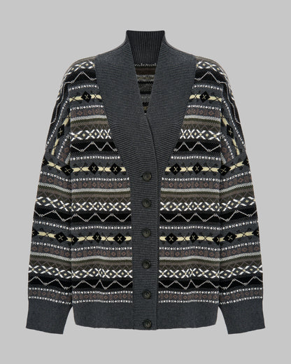 OVERSIZED OLD-FASHIONED CARDIGAN NONSENSE GREY