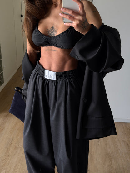 RELAXED PANTS DARK GREY