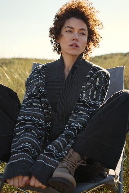 OVERSIZED OLD-FASHIONED CARDIGAN NONSENSE GREY