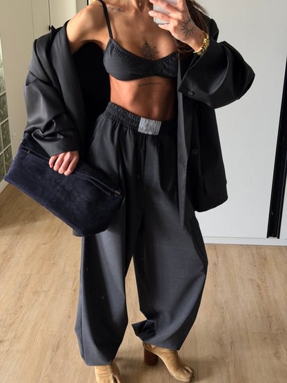 RELAXED PANTS DARK GREY