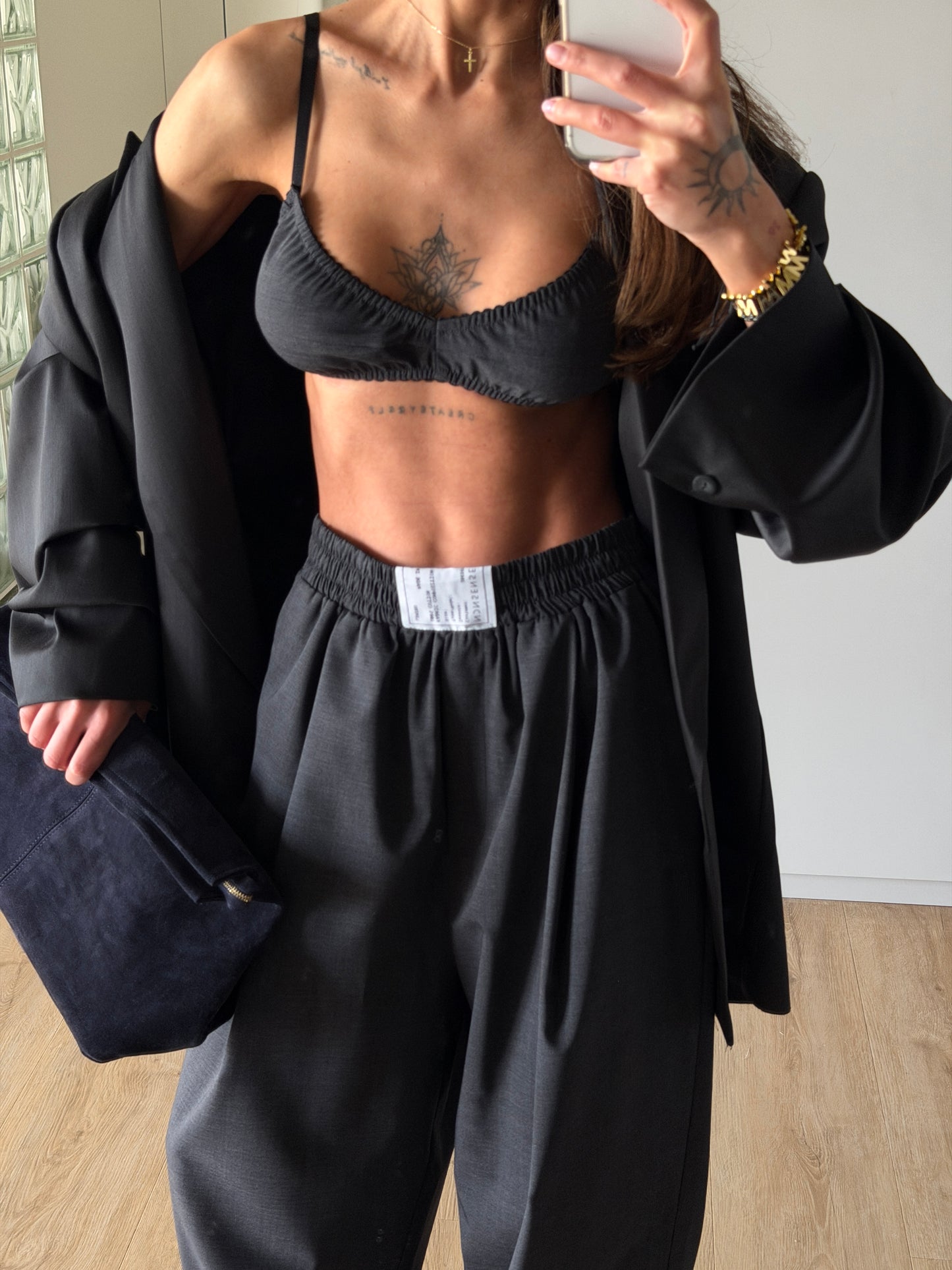 RELAXED PANTS DARK GREY