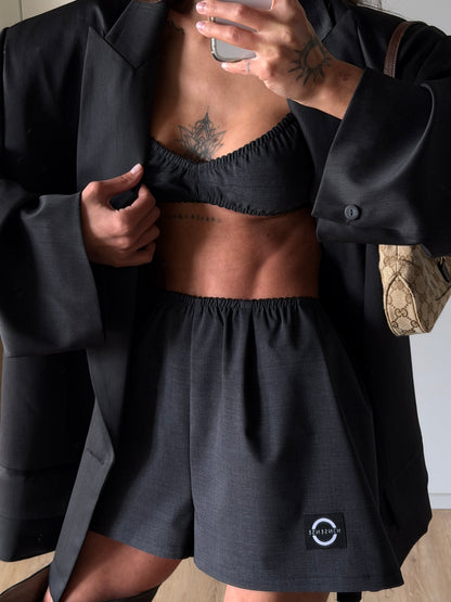 RELAXED SHORTS DARK GREY
