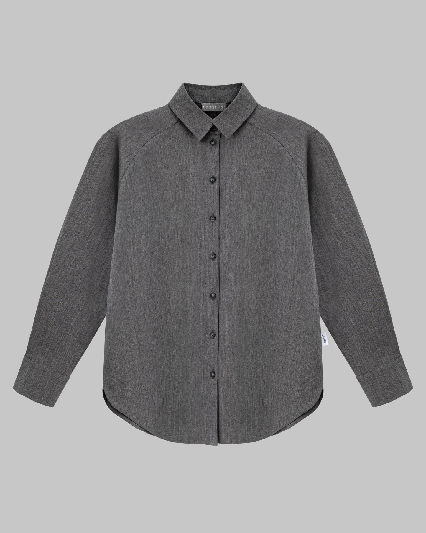 RAGLAN DENIM  SHIRT GREY