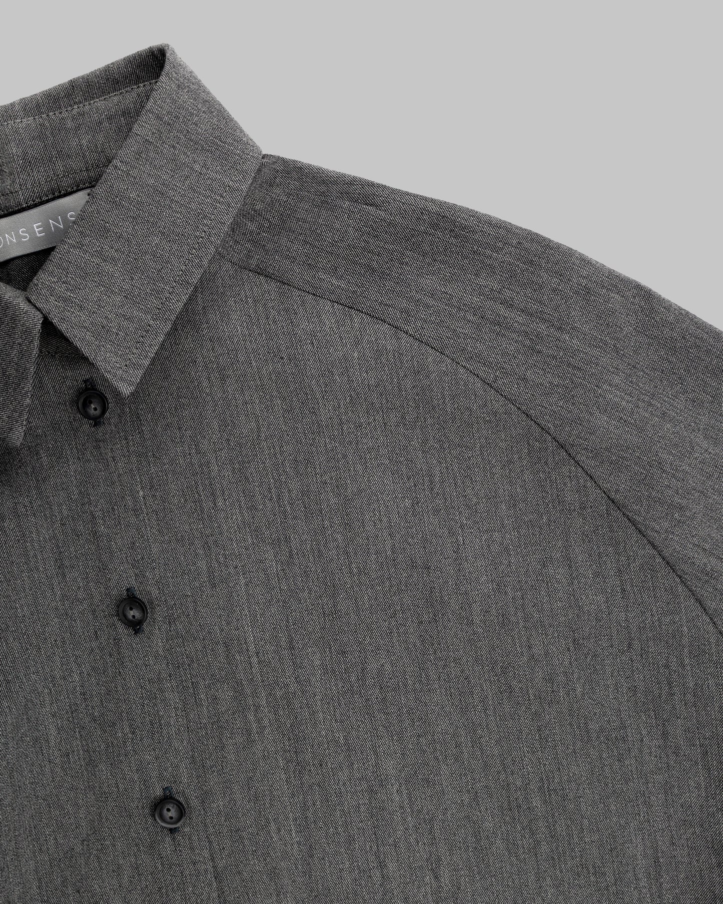RAGLAN DENIM  SHIRT GREY