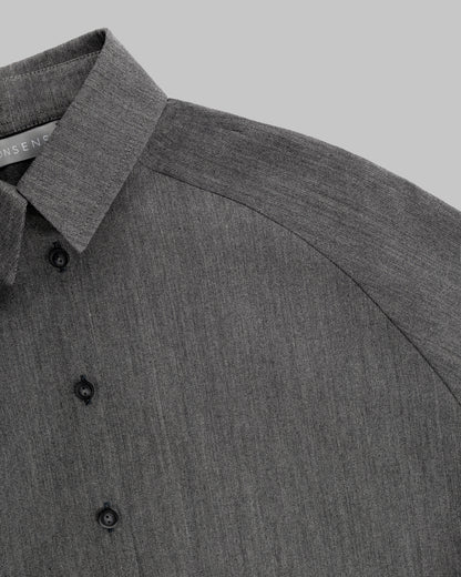 RAGLAN DENIM  SHIRT GREY