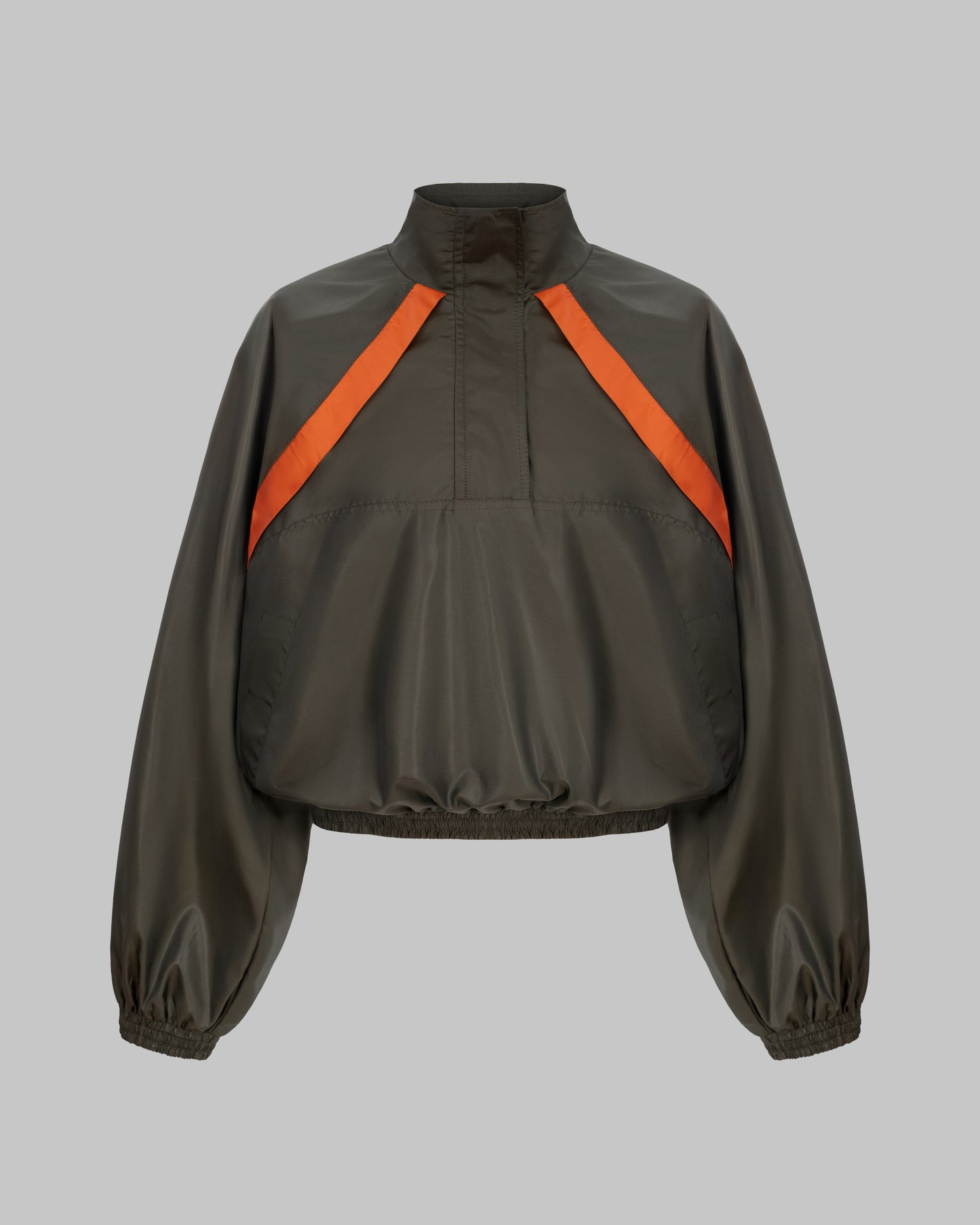 CROPPED WINDBREAKER IN NYLON FAILLE