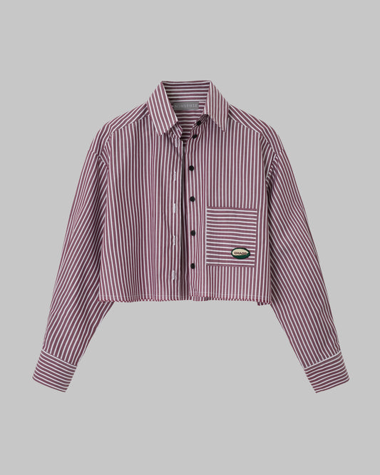 COTTON SHIRT CHAOS BORDO