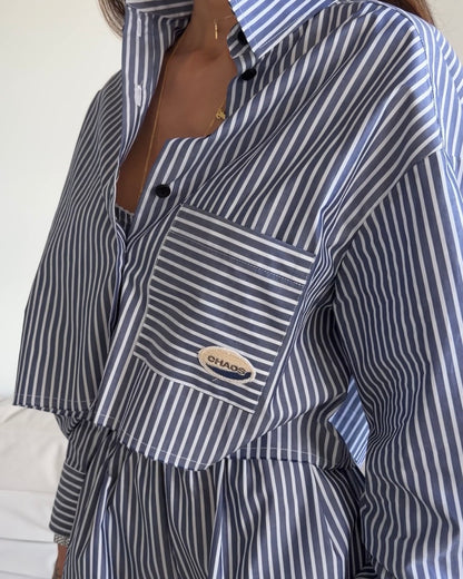 COTTON SHIRT CHAOS BLUE