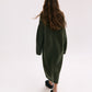 OVERSIZED KNITTED DRESS POLO OLIVE