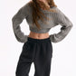 WOOL CROPPED SWEATER GREY