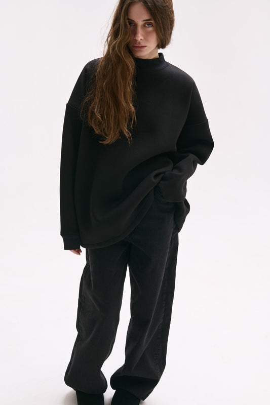 BLACK RELAXED SWEATSHIRT NONSENSE