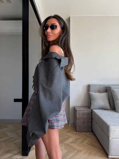 ASYMMETRIC SHORTS NONSENSE DARK BLUE