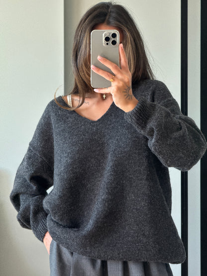 RELAXED SWEATER NONSENSE ANTHRACITE
