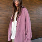 COTTON RAGLAN SHIRT LILAC/BROWN