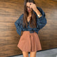 ASYMMETRIC SHORTS NONSENSE TEDDY