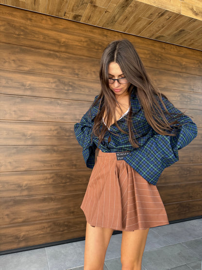 COTTON RAGLAN SHIRT BLUE/GREEN