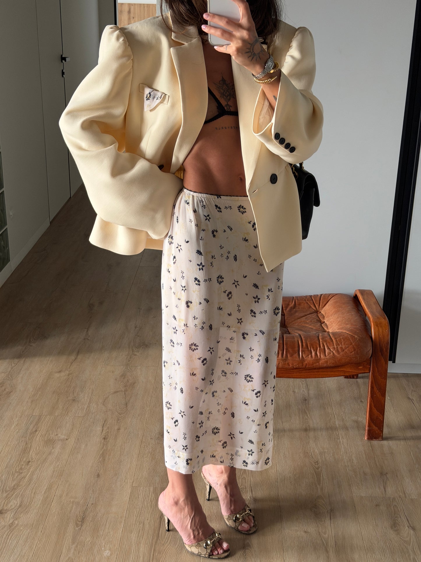 CHIFFON FLOWERS SKIRT