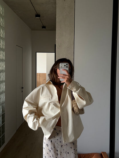 OVERSIZED COTTON SHIRT BUTTER