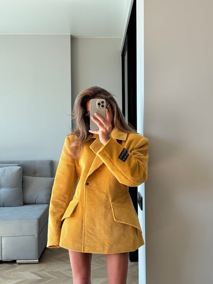 MUSTARD VELVET JACKET