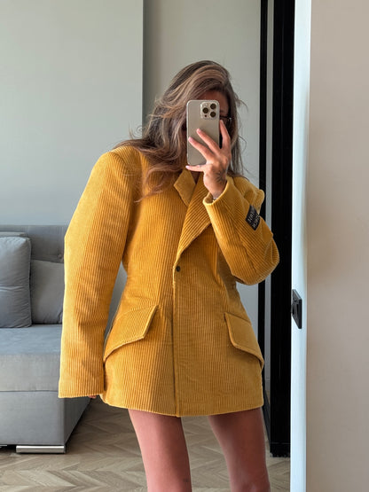MUSTARD VELVET JACKET
