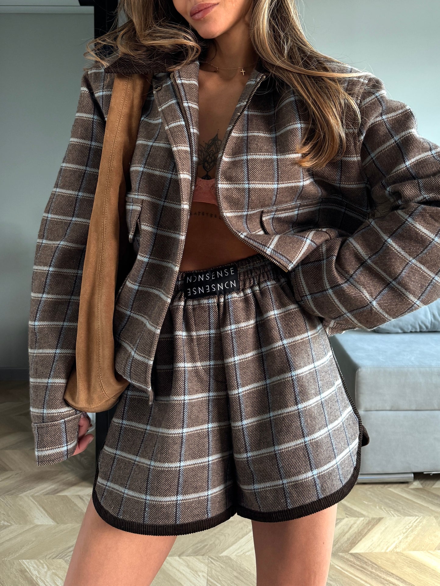 WOOL BROWN SHORTS NONSENSE