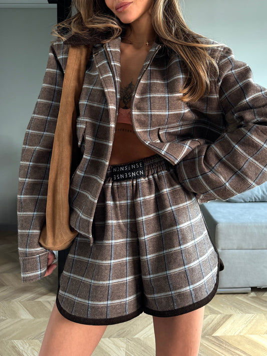 WOOL BROWN SHORTS NONSENSE