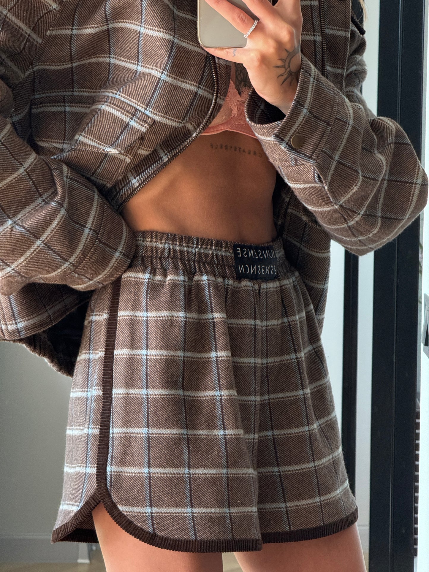 WOOL BROWN SHORTS NONSENSE