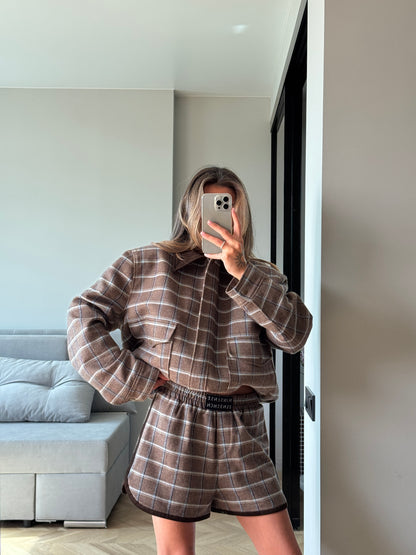 WOOL BROWN SHORTS NONSENSE