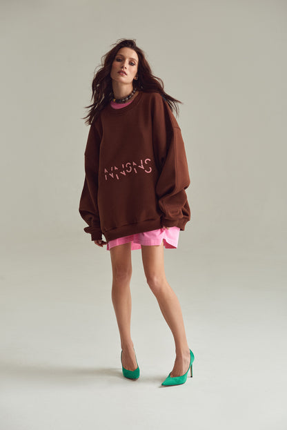 SWEATSHIRT NNSNS CHOCOLATE