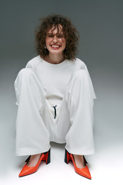 CROPPED T-SHIRT NONSENSE* WHITE