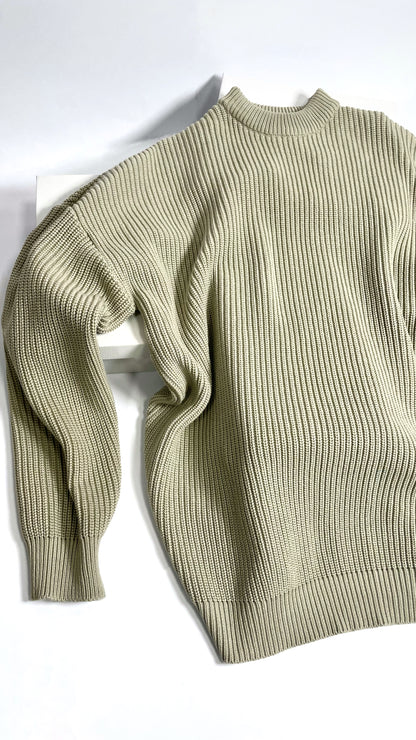 BASIC OVERSIZED SWAETER SAGE GREEN
