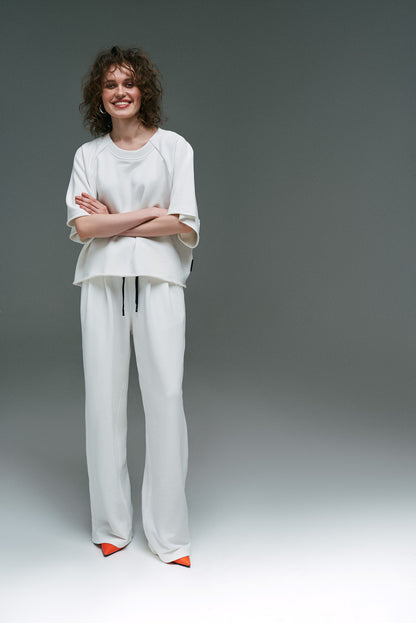 CROPPED T-SHIRT NONSENSE* WHITE