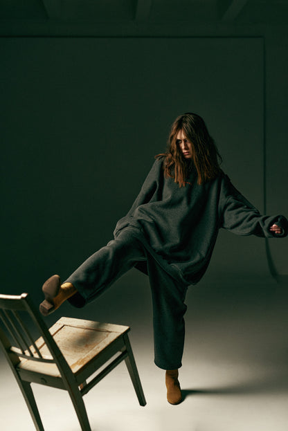 UNISEX SWEATSHIRT DARK MELANGE