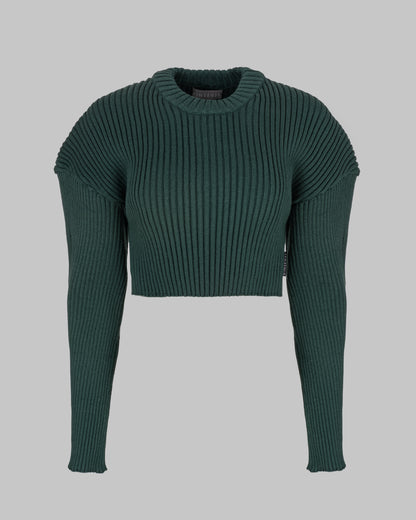 CROPPED SWEATER NONSENSE DARK GREEN