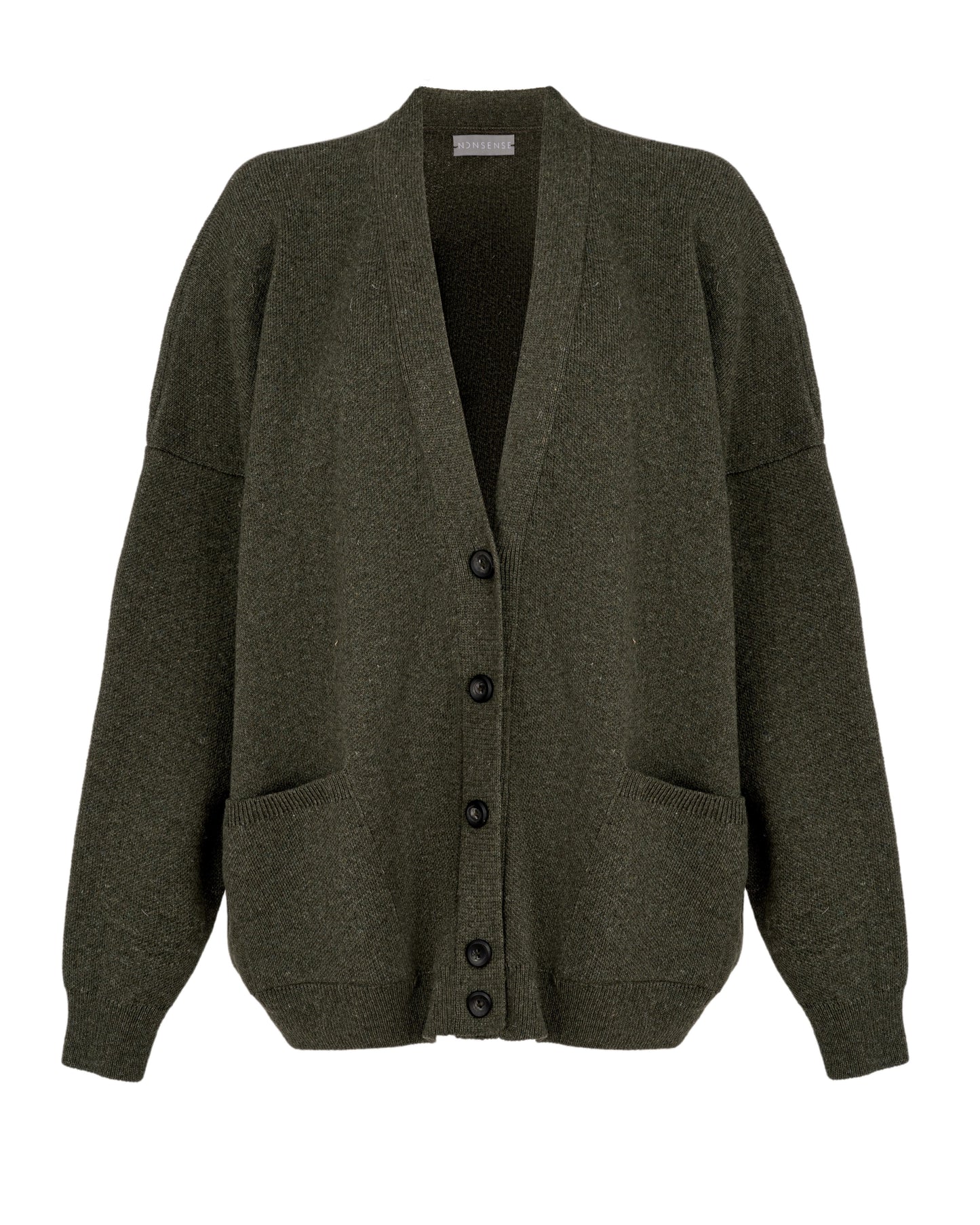 OVERSIZED WOOL CARDIGAN KHAKI