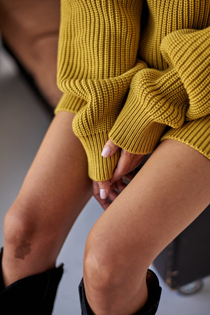 BASIC OVERSIZED SWEATER LIME
