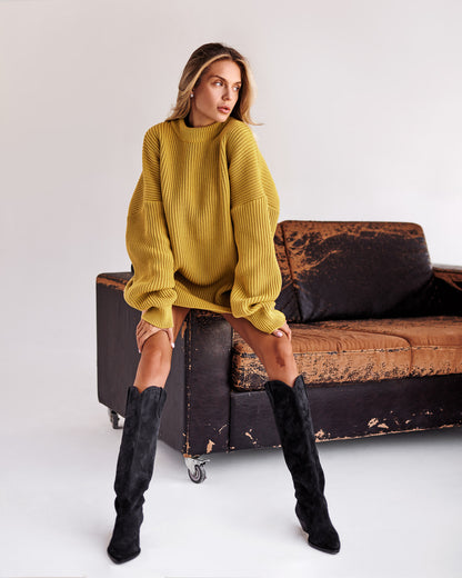 BASIC OVERSIZED SWEATER LIME
