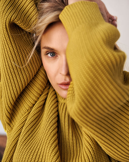 BASIC OVERSIZED SWEATER LIME