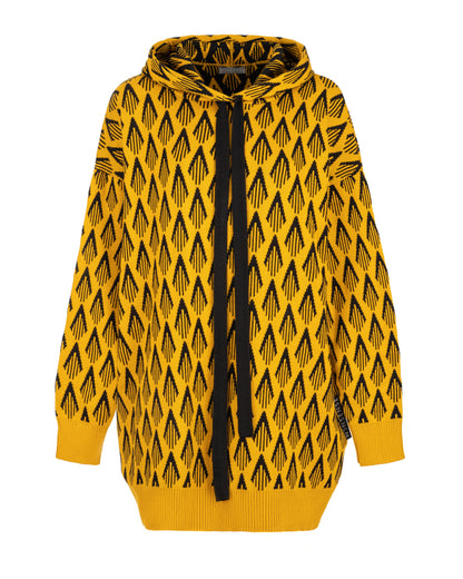OVERSIZED HOODIE MUSTARD / BLACK