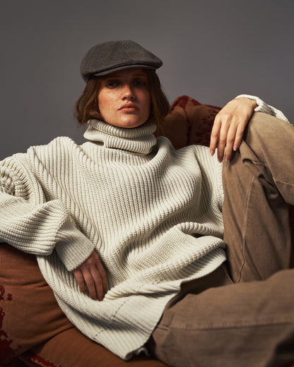 OVERSIZED SEMIWOOL SWEATER IVORY