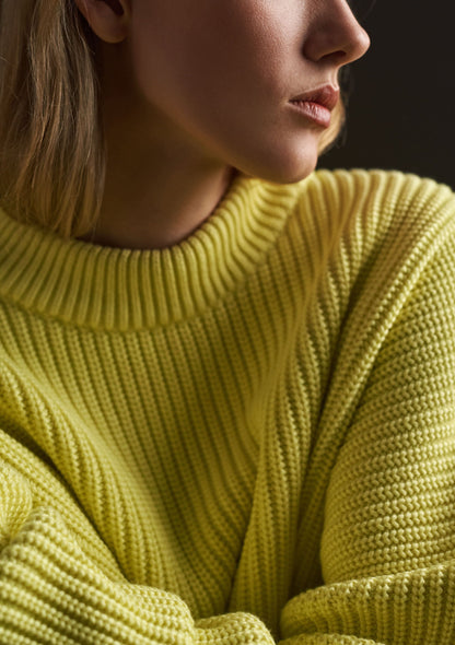 BASIC OVERSIZED SWEATER LEMON