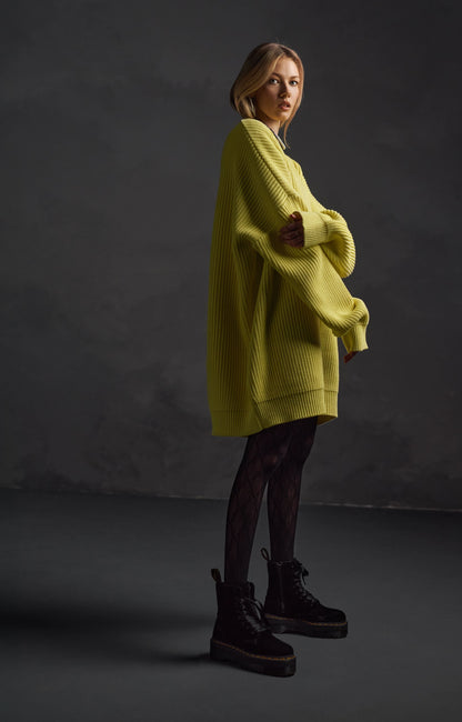 BASIC OVERSIZED SWEATER LEMON