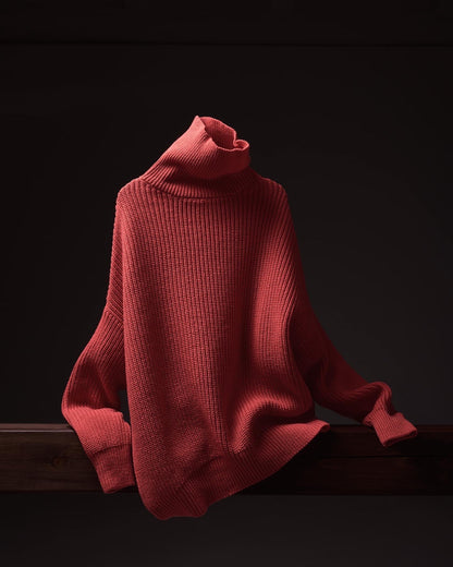 OVERSIZED SEMIWOOL SWEATER CARROT