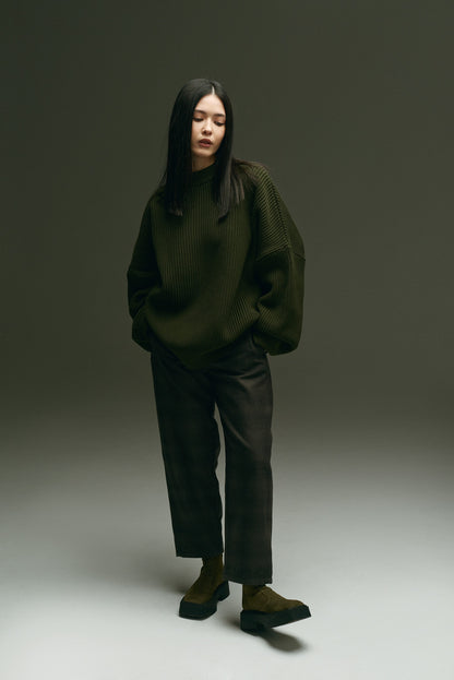 BASIC UNISEX SWEATER KHAKI